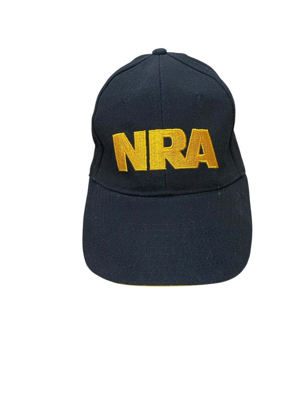 NRA National Rifle Association Embroidered Logo Black Cap with Gold Lettering